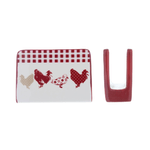 Home 3x Portaspugne Ceramica Decoro Country Home