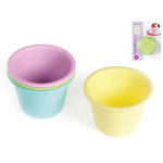Habi 4x Confezioni 4 Pannacotta Silicone Pastello 9xh6 Habi