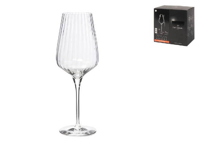 Arc 6x Calici In Vetro Trasparente Decorato Symetrie, 55Cm