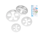Habi 3x Confezioni 4 Dischi Decoratori Polipropilene Fiore Habi