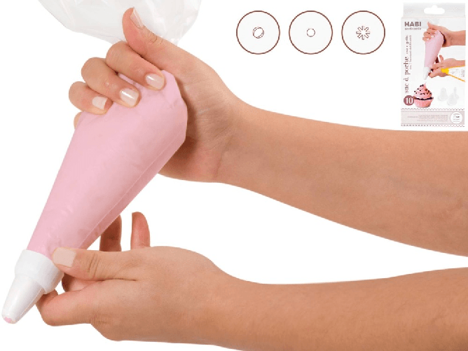 Habi 6x Confezioni 10 Sac A Poche In Polietilene3 Beccucci Polipropilene Habi