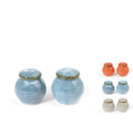 H&h 6x Set H&amp;H new Toscana Sale E Pepe, Porcellana, Colori Assortiti