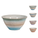 H&h 4 Scodelle in stoneware/gres Java Colore Assortiti Cm14 H&amp;H