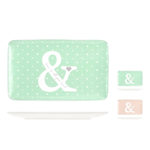 H&h 6x H&amp;h You&amp;me Vassoi New Bone China 21x13cm