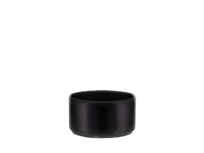 H&h 6x Coppette H&amp;H Norway In Porcellana Colore Nero Ø 9