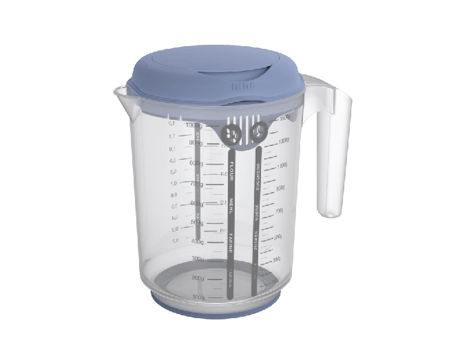 Rotho Brocca graduata Fresh in polipropilene con coperchio lt 1,5. BPA FREE
