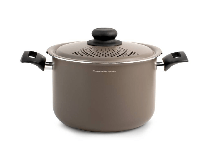 H&h Cuocipasta Antiaderente, Coperchio Forato, 22cm, Induzione H&amp;H