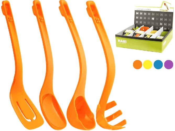 Habi 16x Habi Set utensili per cucina, in nylon, colori assortiti