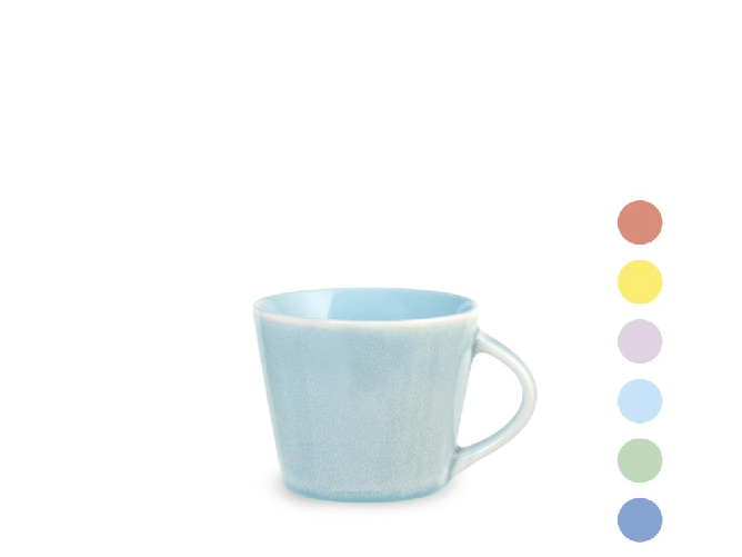 H&h 6x H&amp;H Tazze tè Coachella senza Piatti in new bone china colori assortiti cc 260.