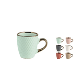H&h 6x H&amp;H Tazze caffè Dots senza Piatti in stoneware dai delicati colori pastello cc 110