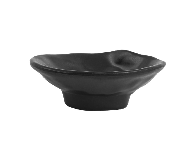 H&h 6 coppette in melamina effetto ardesia colore nero cm 10x3,5h
