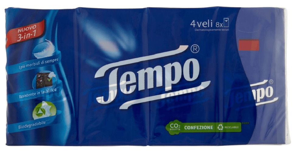 Tempo 2x Tempo Fazzoletti 8 Pz. Classici