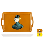 H&h 6x H&amp;H Vassoi Dandy decorato cm.44x27