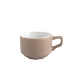 H&h 6x Tazze Tè H&amp;H In Stoneware Colore Tortora Cc190
