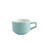 H&h 6x Tazze Tè H&amp;H Stoneware Colore Azzurro Ml190