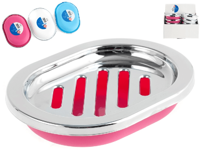 Home 12x Portasapone Home Cromato In Plastica Colore Assortito