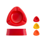 Crazystock Selected 6x Posaceneri in Melamina Triangolare Colori Assortiti, Rosso Giallo Arancione