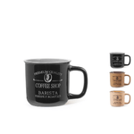 H&h  6x Tazze Caffè Senza Piatti Coffe Shop In Stoneware Colori Assortiti Cl 11
