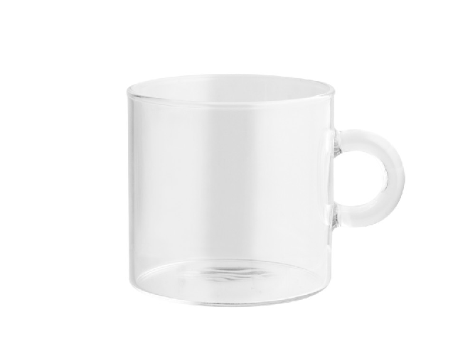 H&h 6x H&amp;H Tazze tè Nuvola in vetro borosilicato trasparente, cc 225.