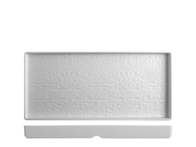 H&h 3 piatti rettangolare bianco cm 38x18x3,5