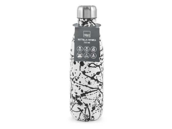 H&h Bottiglia termica in acciaio inox 18/10 Ink cl 0,75. BPA FREE