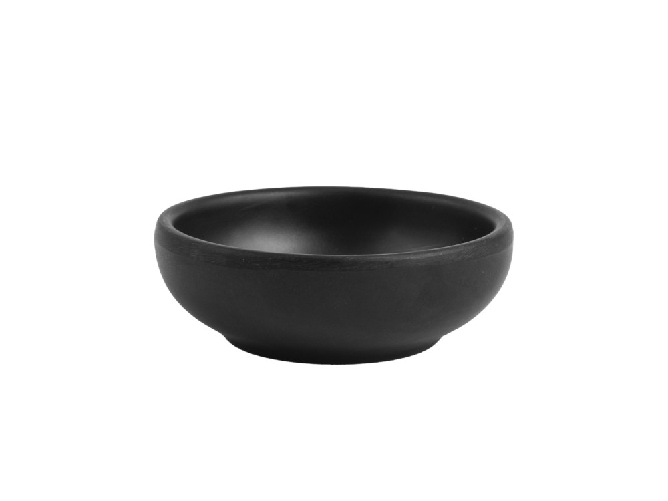 H&h 6 coppette in melamina effetto ardesia colore nero cm 7,5x3h.