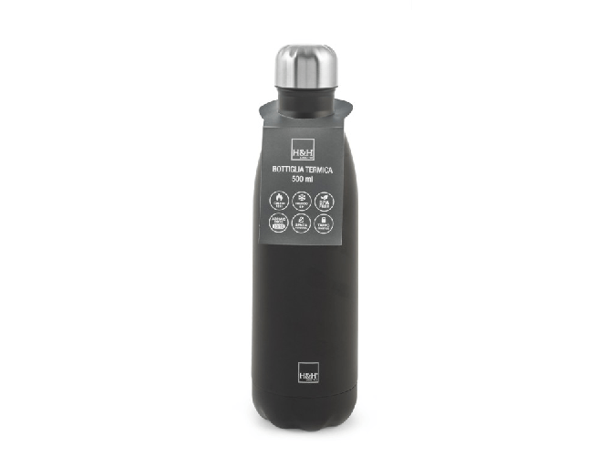 H&h Bottiglia termica in acciaio inox 18/10 cl 0,5. BPA FREE
