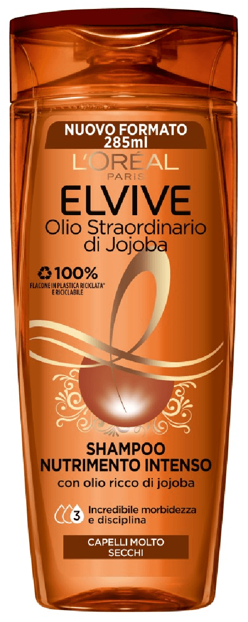 L'oreal 3x Elvive Shampoo 285 Ml. Olio Jojoba