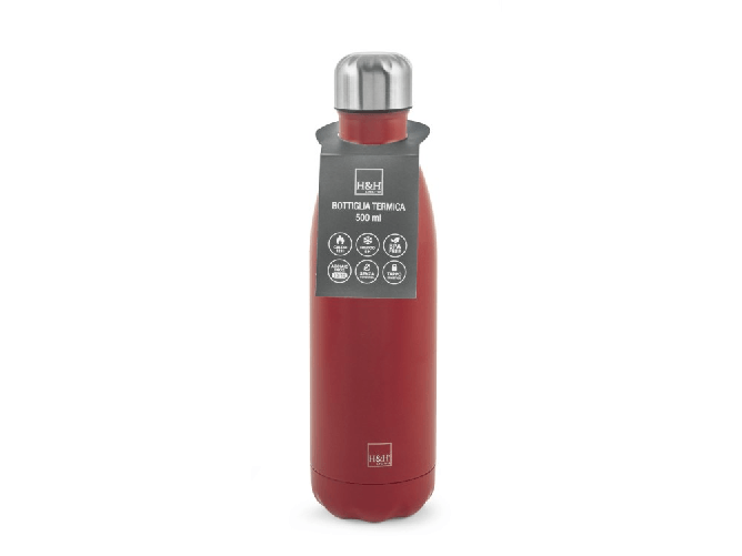 H&h Bottiglia termica in acciaio inox 18/10 cl 0,5. BPA FREE