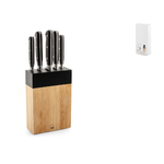 H&h H&amp;H ceppo in legno con 5 coltelli