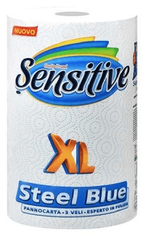 Crazystock Selected 10x Bundle Asciugatutto Sensitive X1 Panno Steel Bobina