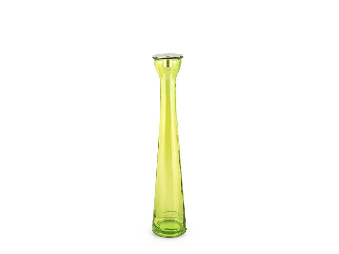 H&h H&amp;H Candeliere in vetro riciclato verde cm. 40