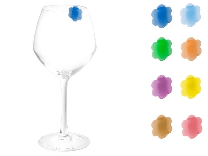 Home 10x Confezioni 8 SegnaBicchieri Fiore Colore Assortito Home