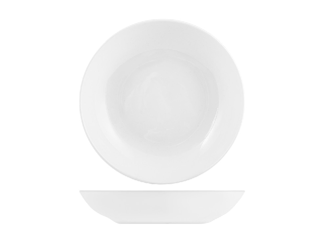 H&h 12x Piatti fondi H&amp;H Coupe New Bone China Bianco 20Cm