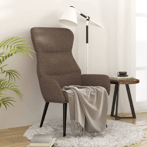 VidaXL Sedia Relax Tortora in Tessuto