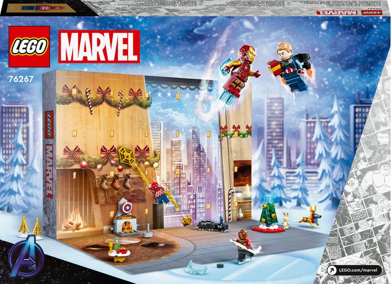 LEGO-Marvel-76267-Calendario-dell’Avvento-degli-Avengers-2023-con-24-Regali-da-Supereroi-Regalo-di-Natale-per-Bambini