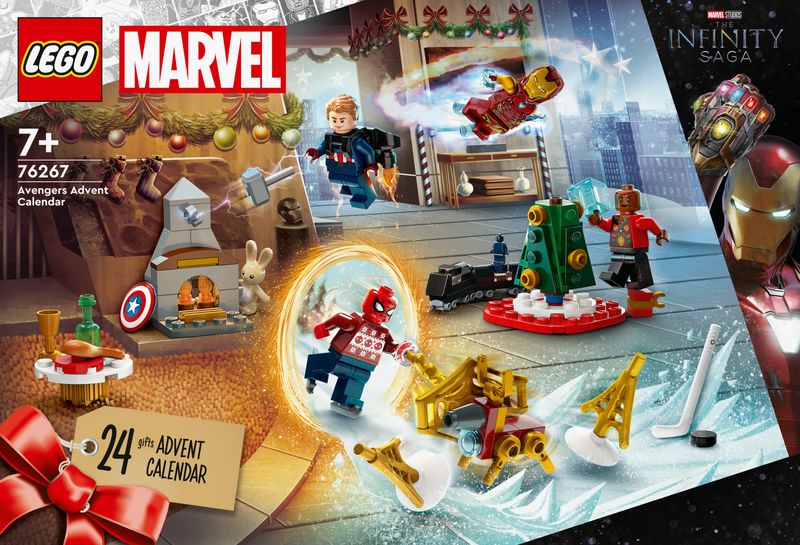 LEGO-Marvel-76267-Calendario-dell’Avvento-degli-Avengers-2023-con-24-Regali-da-Supereroi-Regalo-di-Natale-per-Bambini