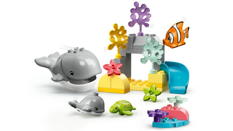 LEGO-DUPLO-10972-Animali-dell’Oceano-Giochi-Educativi-per-Bambini-dai-2-Anni-con-Tartaruga-Giocattolo-Tappetino-da-Gioco