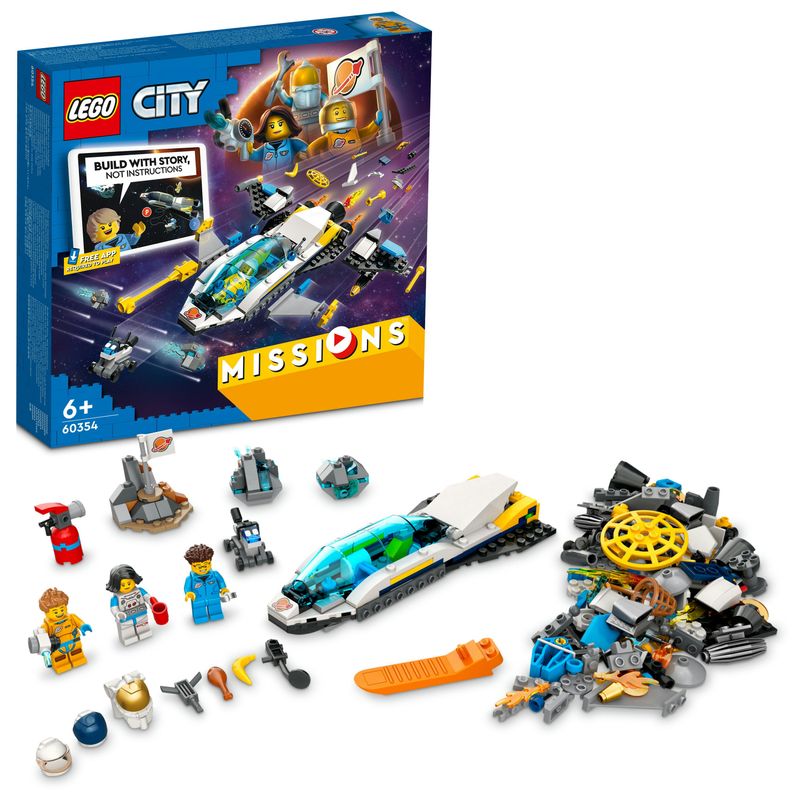 LEGO-City-60354-Missioni-di-Esplorazione-su-Marte-Set-Costruzioni-con-Avventura-Digitale-Interattiva-Astronave-Giocattolo