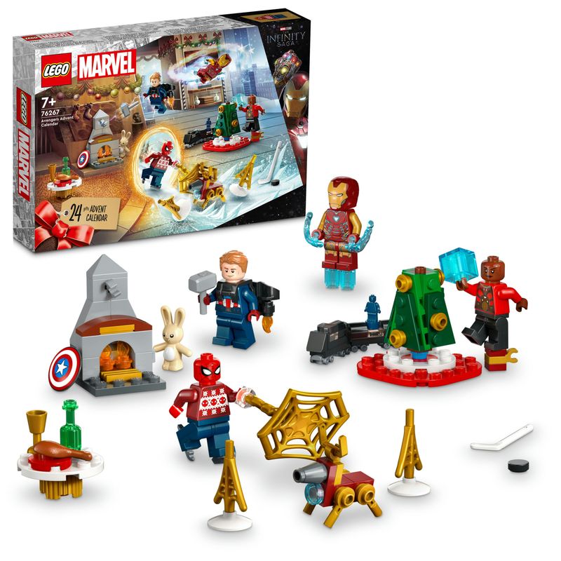 LEGO-Marvel-76267-Calendario-dell’Avvento-degli-Avengers-2023-con-24-Regali-da-Supereroi-Regalo-di-Natale-per-Bambini