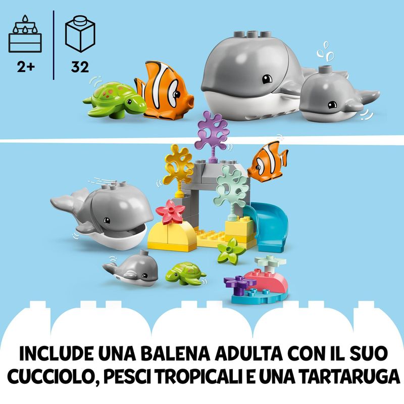 LEGO-DUPLO-10972-Animali-dell’Oceano-Giochi-Educativi-per-Bambini-dai-2-Anni-con-Tartaruga-Giocattolo-Tappetino-da-Gioco