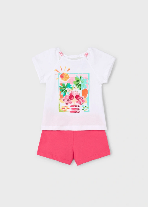 MAYORAL COMPLETO T SHIRT SHORT BAMBINA MAYORAL 3213 03213 62 ROSA ORIGINALE PE 2025