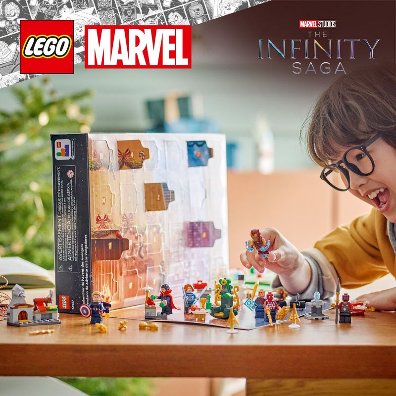 LEGO-Marvel-76267-Calendario-dell’Avvento-degli-Avengers-2023-con-24-Regali-da-Supereroi-Regalo-di-Natale-per-Bambini