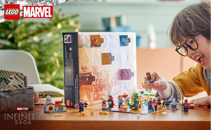 LEGO-Marvel-76267-Calendario-dell’Avvento-degli-Avengers-2023-con-24-Regali-da-Supereroi-Regalo-di-Natale-per-Bambini