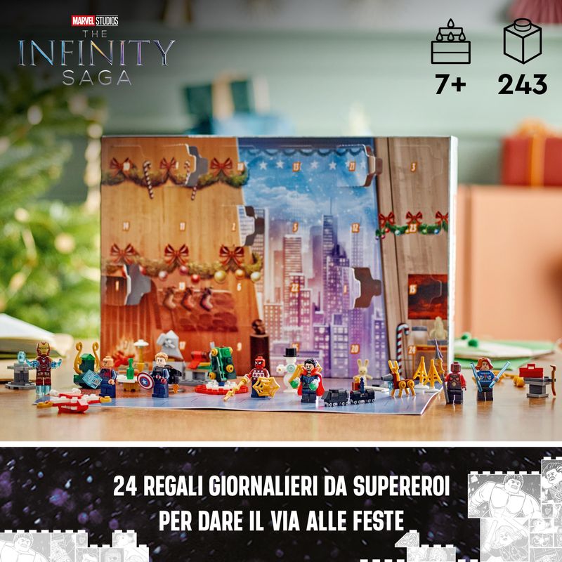 LEGO-Marvel-76267-Calendario-dell’Avvento-degli-Avengers-2023-con-24-Regali-da-Supereroi-Regalo-di-Natale-per-Bambini