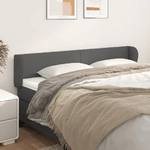 VidaXL Testiera ad Orecchio Grigio 163x23x78/88 cm in Similpelle