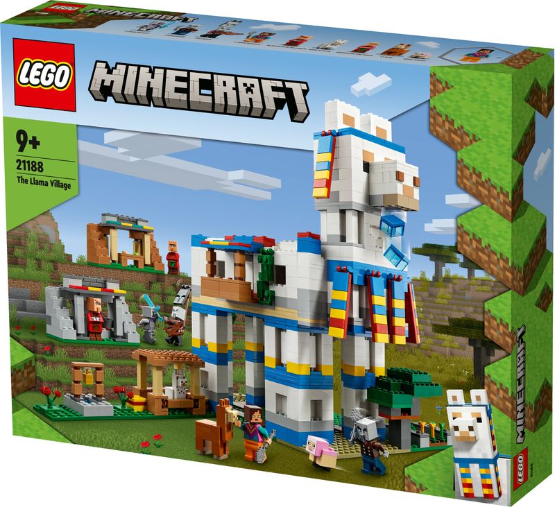 LEGO-Minecraft-21188-Il-Villaggio-dei-Lama-Casa-Giocattolo-con-Animali-della-Fattoria-Giochi-per-Bambini-Creativi