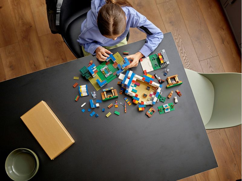 LEGO-Minecraft-21188-Il-Villaggio-dei-Lama-Casa-Giocattolo-con-Animali-della-Fattoria-Giochi-per-Bambini-Creativi