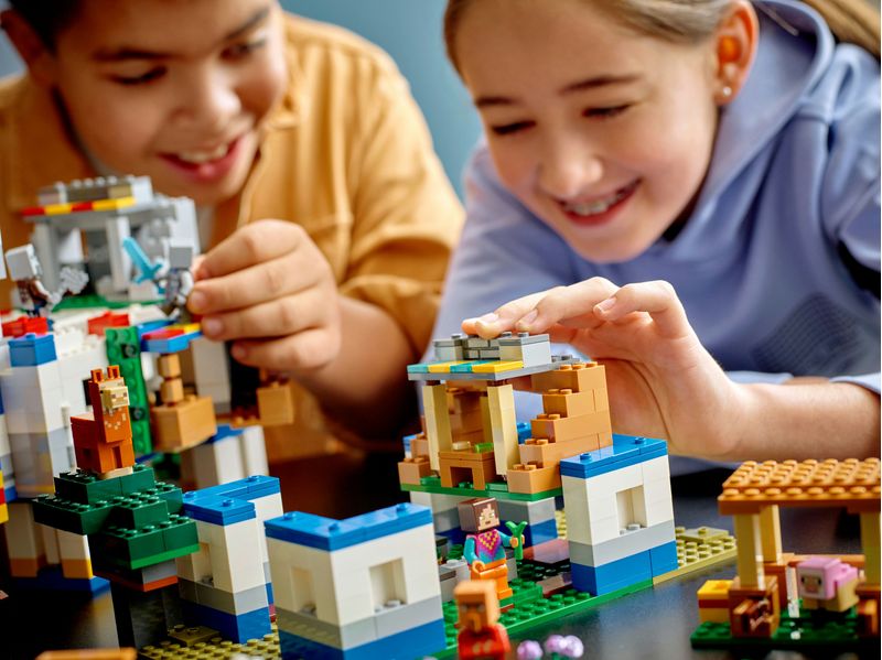 LEGO-Minecraft-21188-Il-Villaggio-dei-Lama-Casa-Giocattolo-con-Animali-della-Fattoria-Giochi-per-Bambini-Creativi