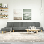 VidaXL Divano Letto a L Grigio Scuro 255x140x70 cm in Tessuto